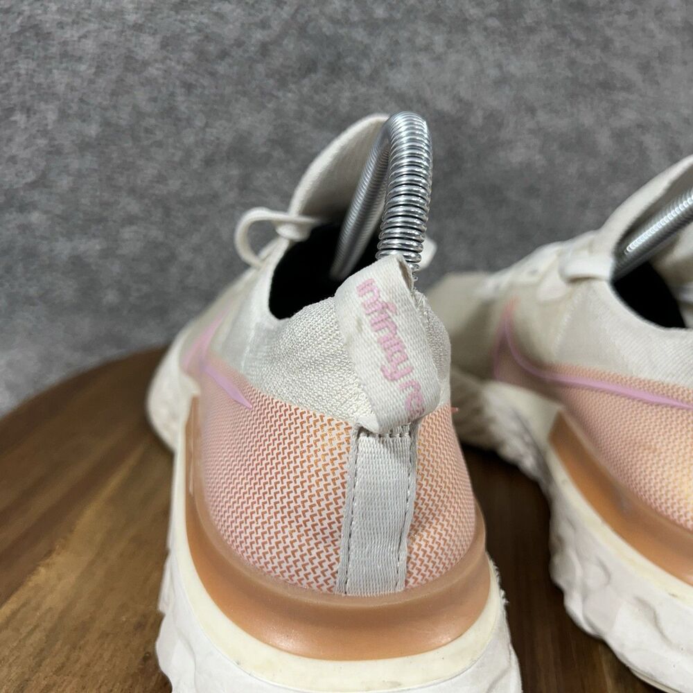 Nike React Infinity FlyKnit CD4372-103 Woman's Size 8 White Running Shoes Used - Picture 8 of 13